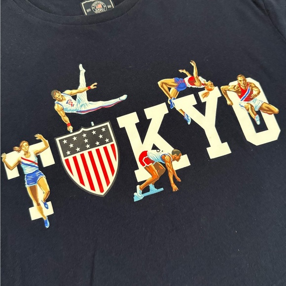 Polo by Ralph Lauren TOKYO OLYMPICS Blue Short Sleeve Tee - Picture 2 of 4